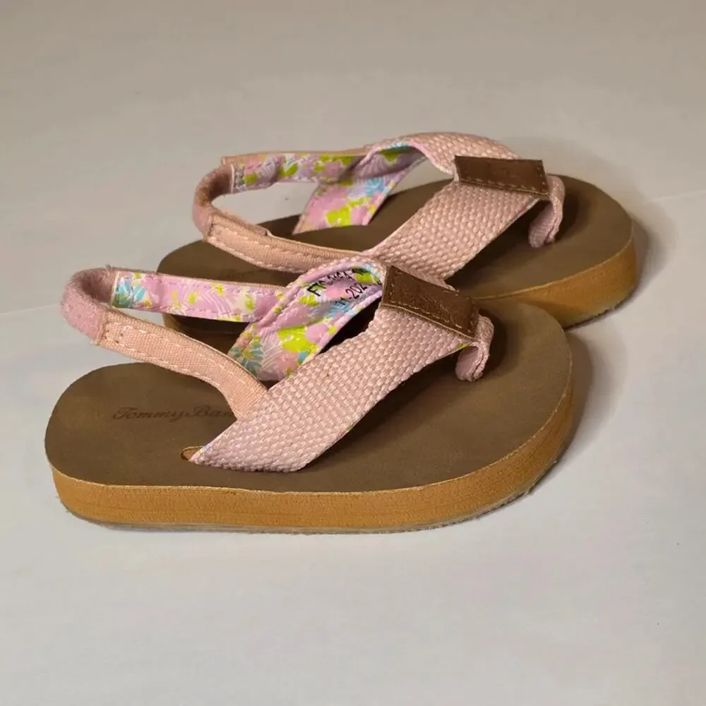 Tommy Bahama Toddler size 5-6 Thong Flip‎ Flops with Elastic Back EUC